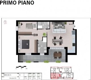 zoom immagine (Appartamento 95 mq, 2 camere, zona Tencarola)