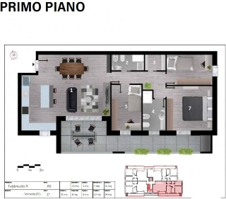 zoom immagine (Appartamento 130 mq, 3 camere, zona Tencarola)