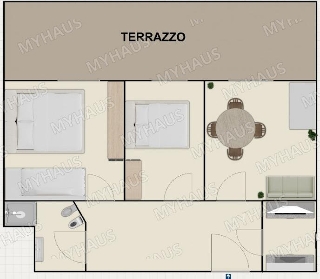 zoom immagine (Appartamento 60 mq, soggiorno, 2 camere, zona Gatteo a Mare)